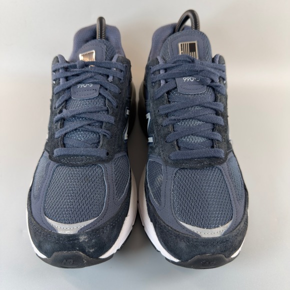 New Balance 990v5 Womens 8.5 8 1/2 B Sneaker Blue USA Made Mesh Suede Dad Shoes - Picture 4 of 16